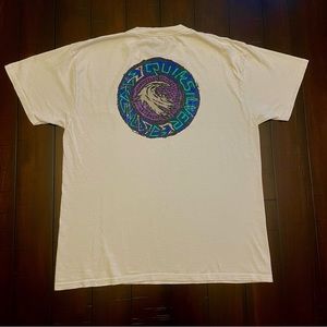 Plain white tee with blue detailing from Pacsun, 100% cotton